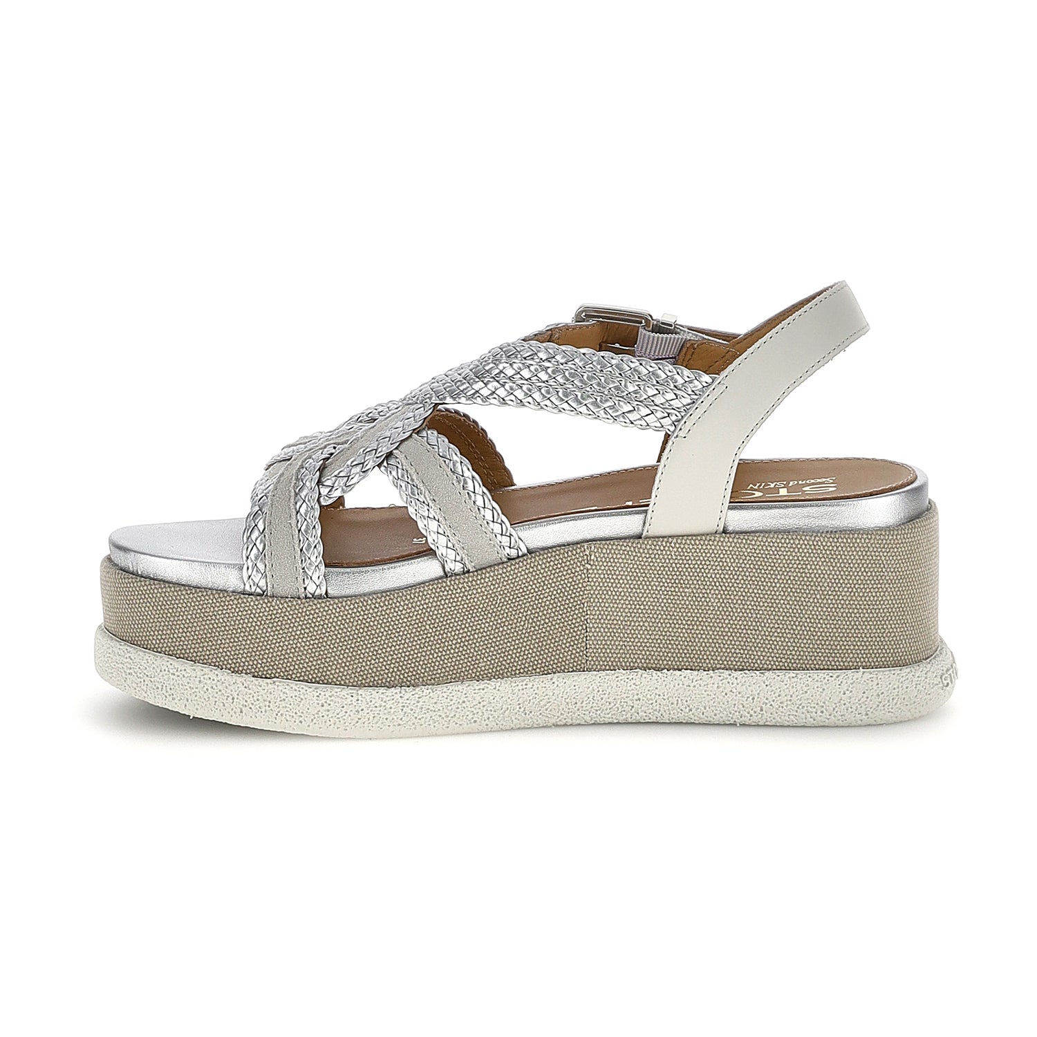 DONNA SANDALI CON ZEPPA ARIANNA 3 ARGENTO 223736 29E 03