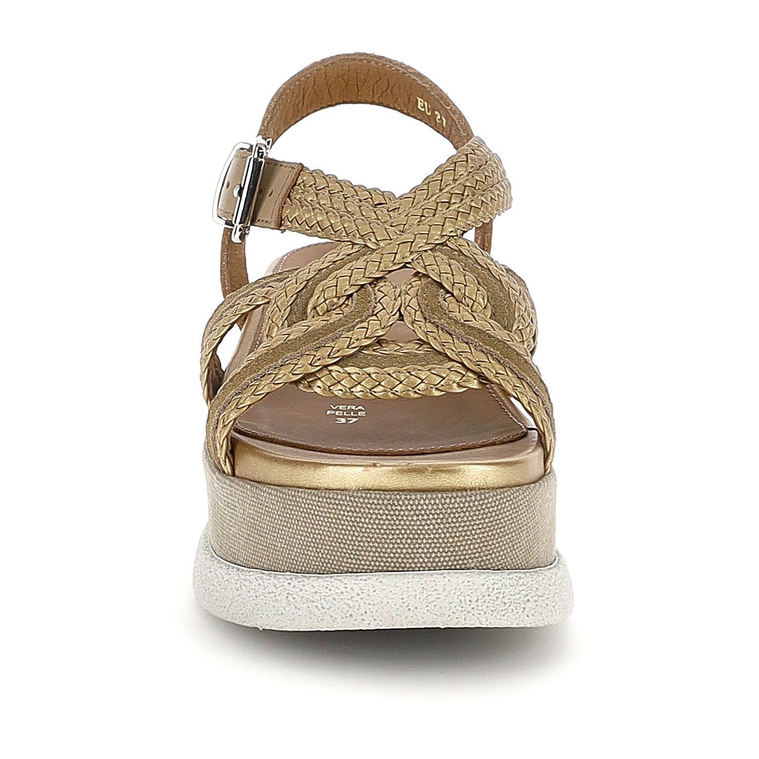 DONNA SANDALI CON ZEPPA ARIANNA 3 ORO 223736 ELM 04