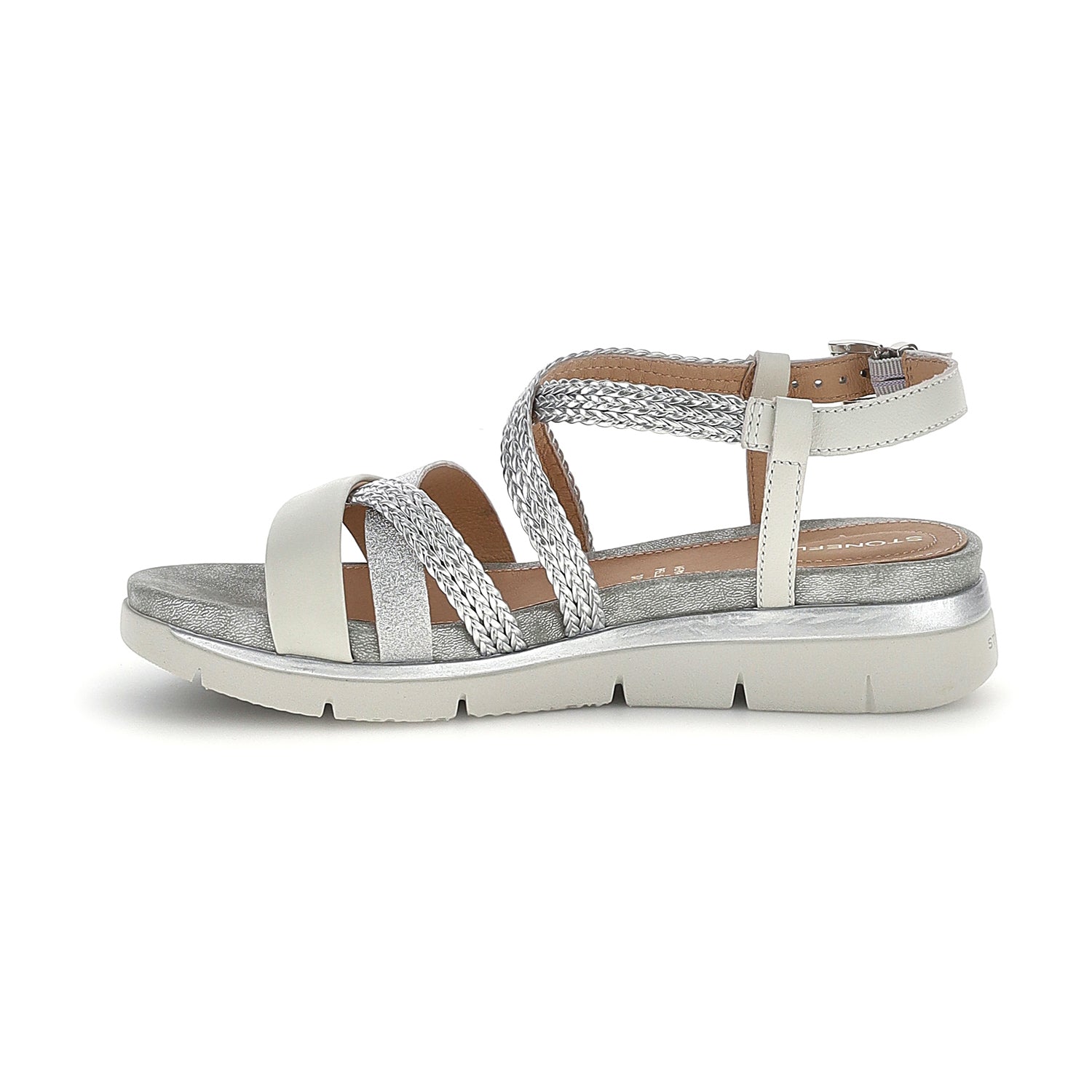 DONNA SANDALI ELODY 28 ARGENTO 223748 6B8 03