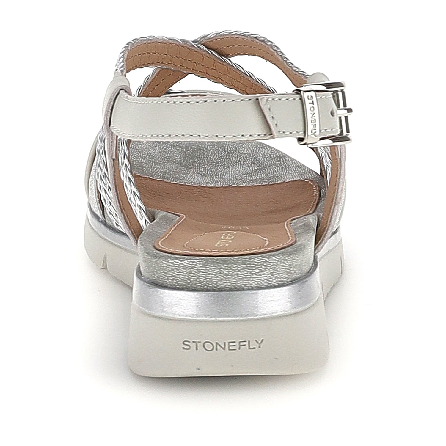 DONNA SANDALI ELODY 28 ARGENTO 223748 6B8 05