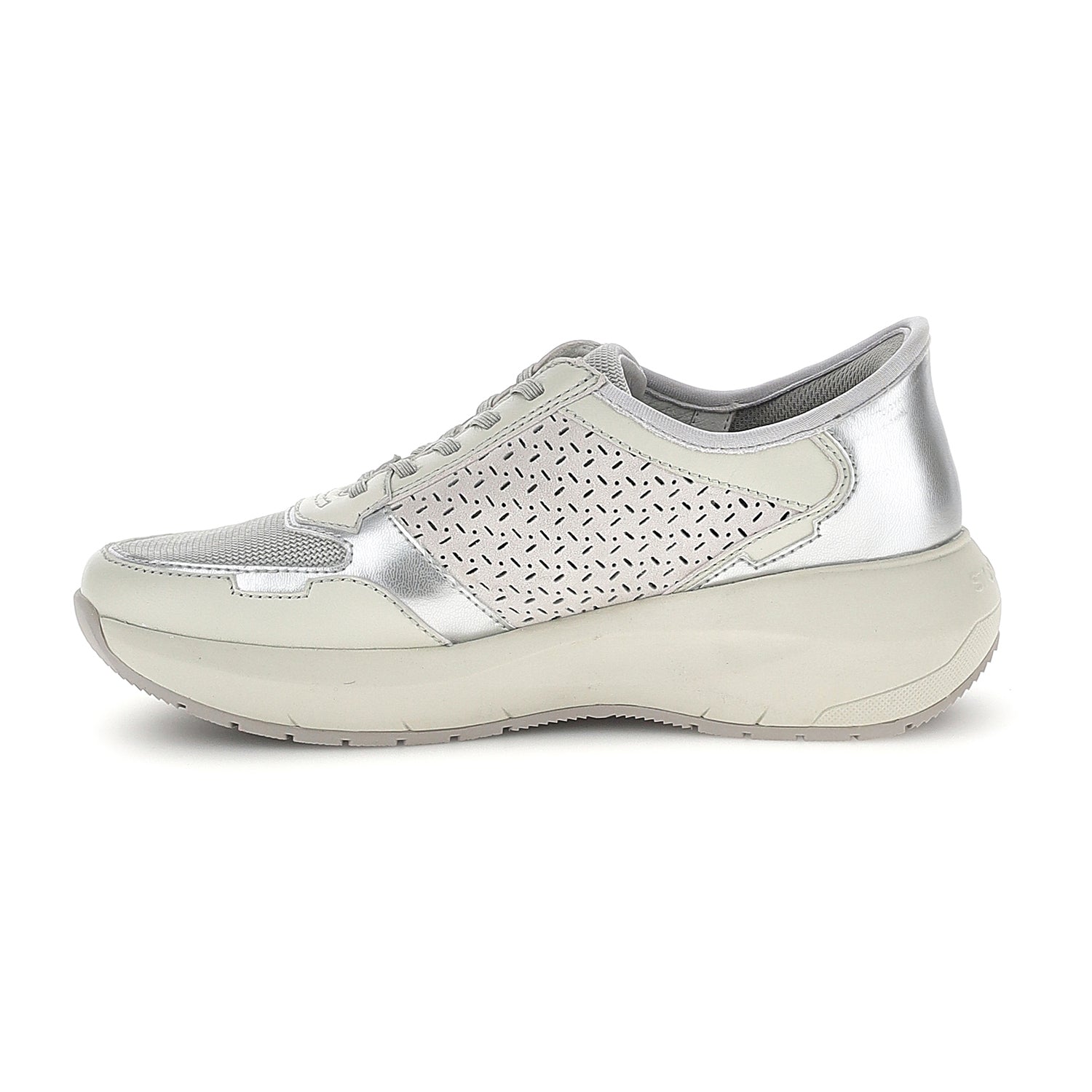 DONNA SCARPE ALLACCIATE TWINS 10 GRIGIO CHIARO 223843 EL4 03