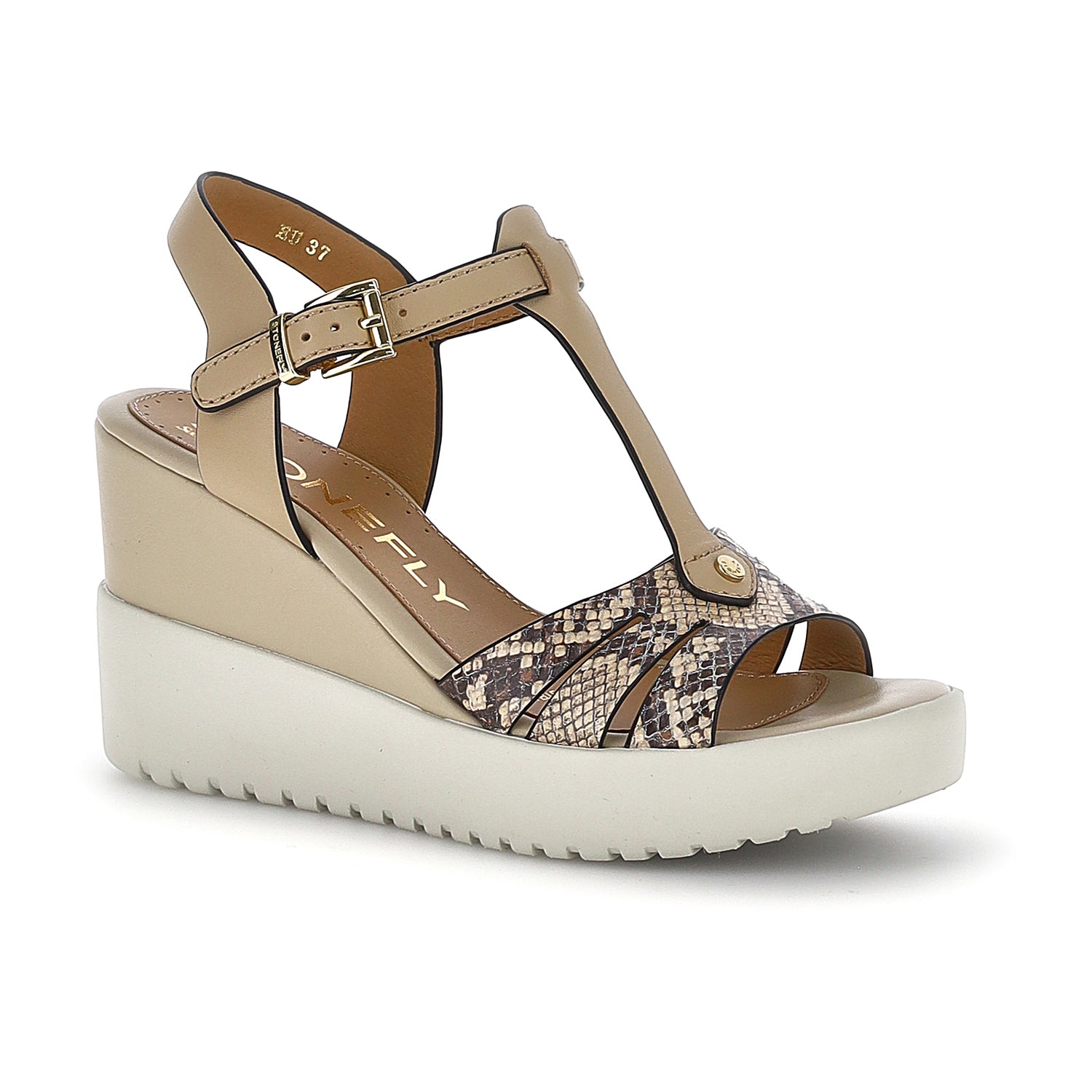 DONNA SANDALI CON ZEPPA ELY 24 BEIGE 223867 EMF 02