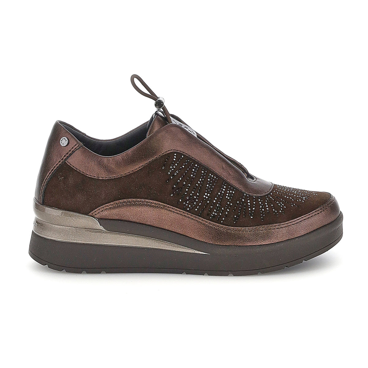 DONNA SCARPE SLIP ON CREAM 70 MARRONE SCURO 224215 F17 01