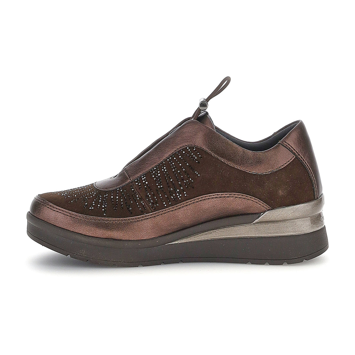 DONNA SCARPE SLIP ON CREAM 70 MARRONE SCURO 224215 F17 03
