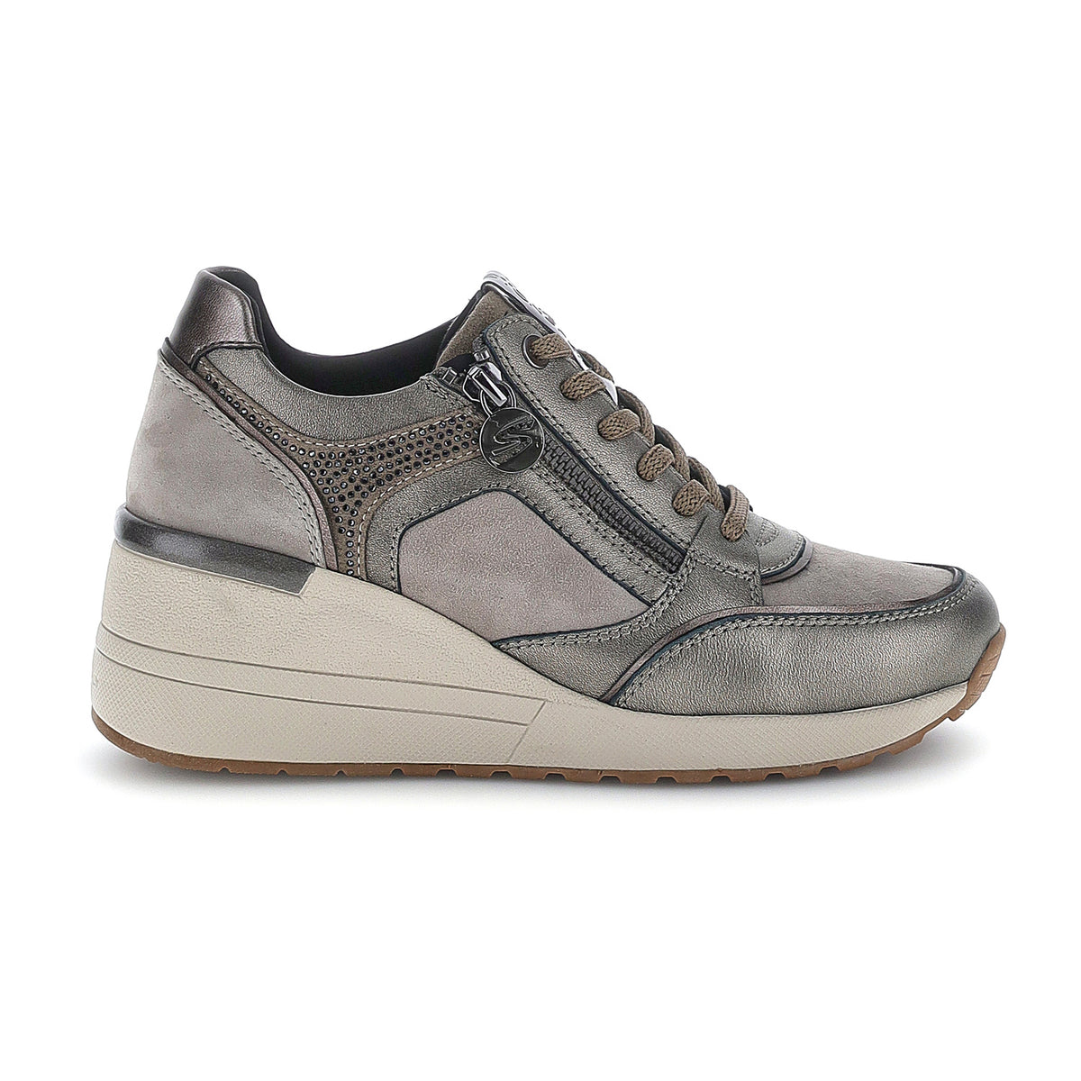 DONNA SCARPE ALLACCIATE MINA 1 GRIGIO CHIARO 224273 DY9 01