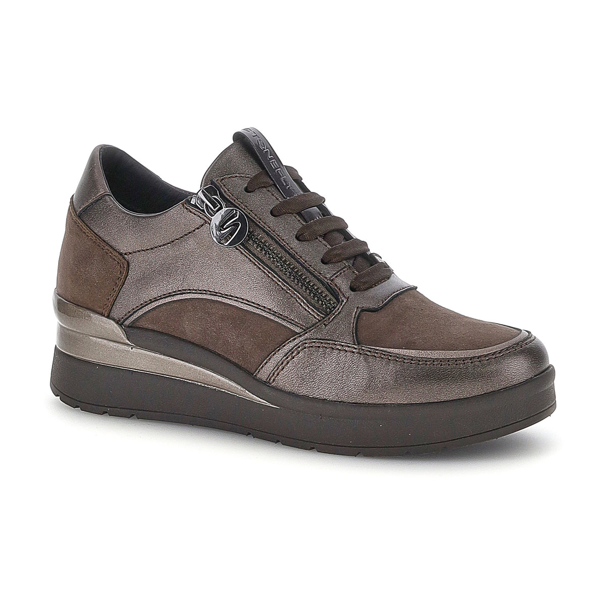 DONNA SCARPE ALLACCIATE CREAM 58 MARRONE SCURO 224277 DXX 02